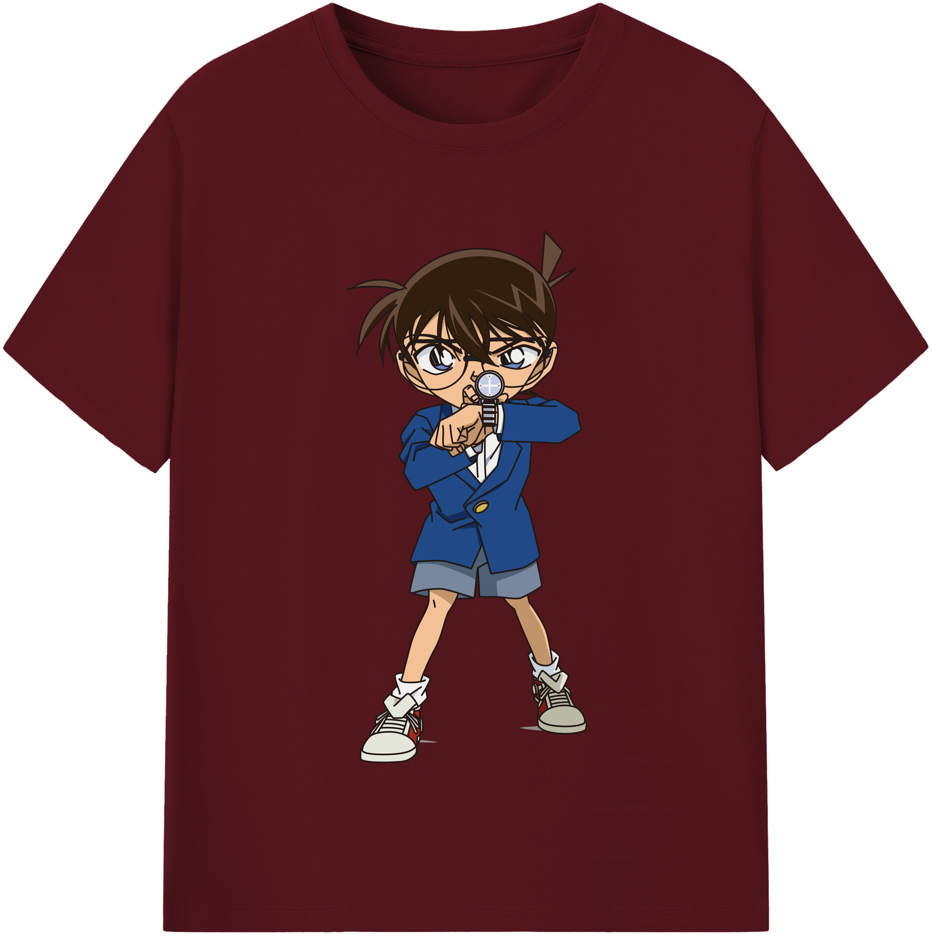 （画像用） 名探偵コナン 江戸川 コナン Detective Conan Conan Edogawa 綿100％半袖Tシャツ（フロントプリント）